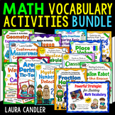 Math Vocabulary Activities Bundle