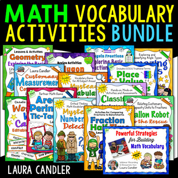 Preview of Math Vocabulary Games and Activities Bundle (Save 40%)