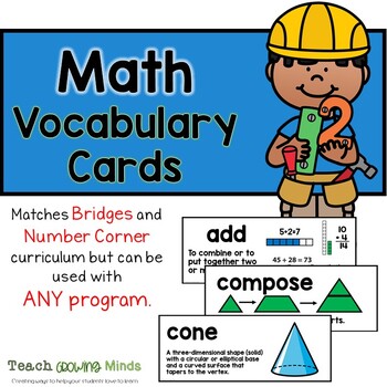 Preview of Math Vocabulary Cards
