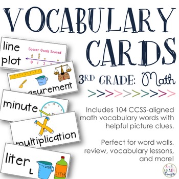 Math Vocabulary Cards Worksheets Teaching Resources Tpt