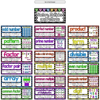 math vocabulary cards aligned to 4th grade go math