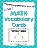 Math Vocabulary Cards {Grade 1}