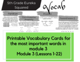 Math Vocabulary Cards Inspired by 5th Grade Module 3 Eurek