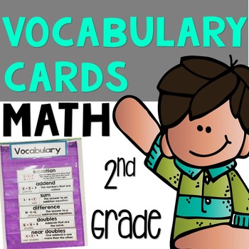 Preview of Math Vocabulary Cards {Second Grade}