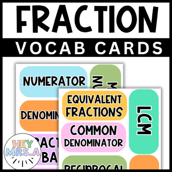 Preview of Math Vocabulary Cards - Whiteboard Labels