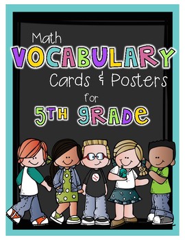 Preview of Math Vocabulary Cards and Posters Kit