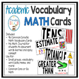 Math Vocabulary Cards for Math Vocabulary Wall | Math Voca