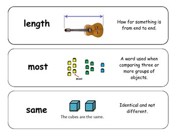 Preview of Math Vocabulary Cards for NWEA RIT 151-160