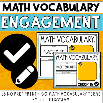 Preview of Math Vocabulary Upper Elementary | Base Ten | Set 1
