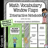 Math Vocabulary Flaps Fractions Grade 4 Interactive Notebo