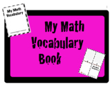Math Vocabulary Foldable