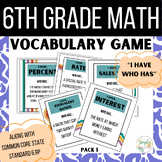 Math Vocabulary Activity - "I Have, Who Has" Game (Pack 1)