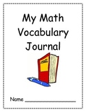 Math Vocabulary Journal