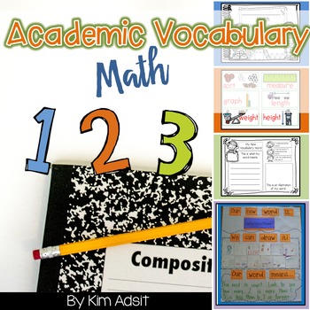 Preview of Math Academic Vocabulary Journal and Word Wall