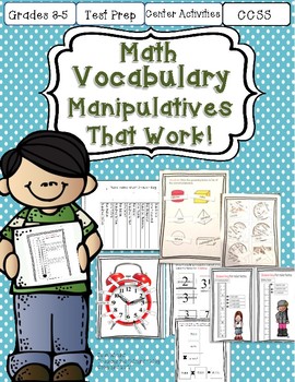 Preview of Math Vocabulary Manipulatives That Work!