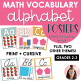 Math Vocabulary | Math Vocabulary Alphabet Posters | BOHO 