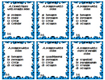Math Vocabulary Multiple Choice Cards by Logical Lex | TpT