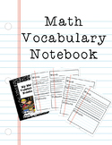 Math Vocabulary Notebook