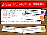 Math Vocabulary Packet Bundle