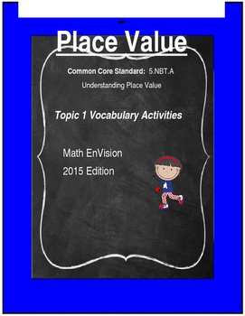 Preview of Math Vocabulary--Place Value