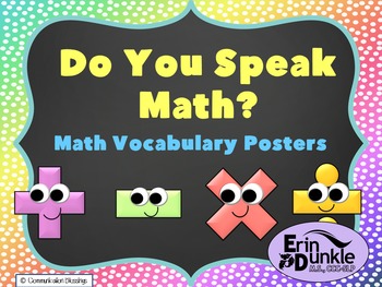 Preview of Math Vocabulary Posters