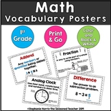 Math Vocabulary Words 1st Grade