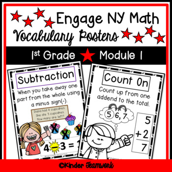 Preview of Math Vocabulary Posters for Engage New York First Grade Module 1