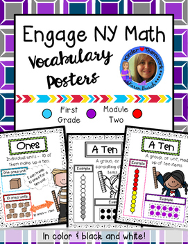 Preview of Math Vocabulary Posters for Engage New York First Grade Module 2