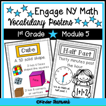 Preview of Math Vocabulary Posters for Engage New York First Grade Module 5