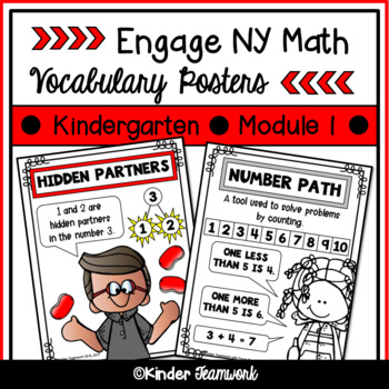 Preview of Math Vocabulary Posters for Engage New York Kindergarten, Module 1