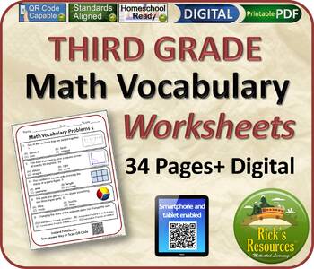math vocabulary worksheets teaching resources teachers pay teachers