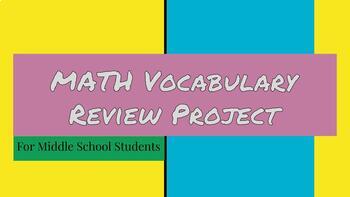 Preview of Math Vocabulary Project