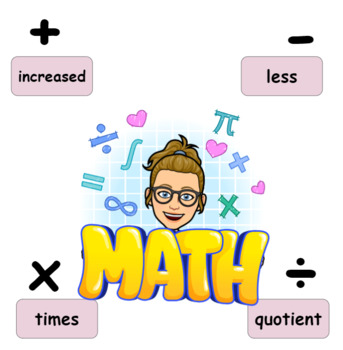 Preview of Math Vocabulary Sort for Numerical Expressions (digital)