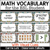 ESL Math Vocabulary Terms for Primary ELLS