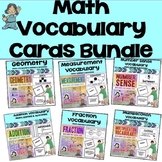 Math Vocabulary Trading Card Bundle - Math Games - ESL