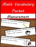 Math Vocabulary Unit - Measurement