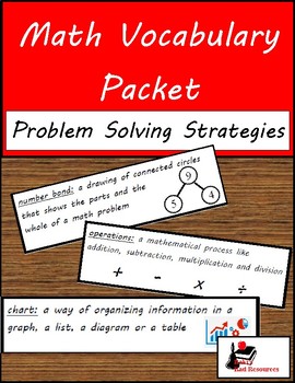 Preview of Math Vocabulary Unit - Problem Solving Strategies