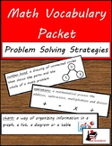 Math Vocabulary Unit - Problem Solving Strategies