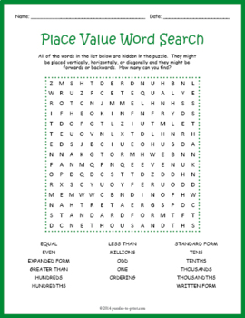 fourth grade math word search pack by puzzles to print tpt