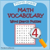 Fourth Grade Math Word Search Puzzle Pack