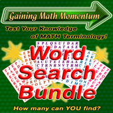 Word Search Fun Activity Math Vocabulary Puzzle Bundle-Mid