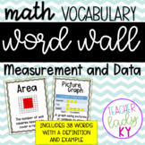 Math Vocabulary Word Wall *Measurement and Data*