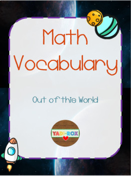 Preview of Math Vocabulary Word Wall Posters – Out of this World