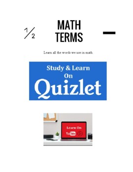 Preview of Math - Vocabulary Worksheets. ESL. EFL. Beginner. ESP.