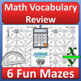 Math Vocabulary Worksheets Key Words Activities 4th 5th 6t