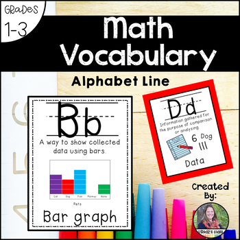 Preview of Math Vocabulary and Alphabet Line for Primary Grades