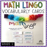 Grade 1 Math Vocabulary cards / Math language / Australian