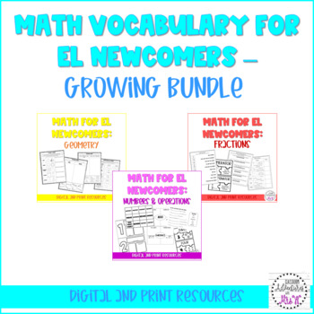 Preview of Math Vocabulary for EL Newcomers - Growing Bundle