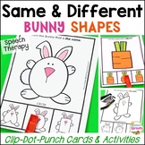 Same and Different Bunny Shapes - Basic Concepts Activities