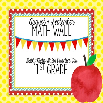 Preview of Digital Calendar Math PowerPoint for First Grade - August and September
